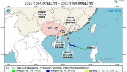 台风“塔巴”将正面袭击广东，惠州两地台风蓝色预警信号生效