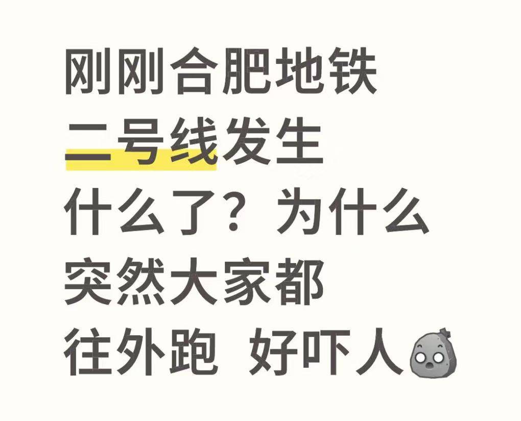 合肥地铁二号线有男子嘶吼致乘客四散而逃，还有乘客鞋都挤掉了？多方回应：正在调查